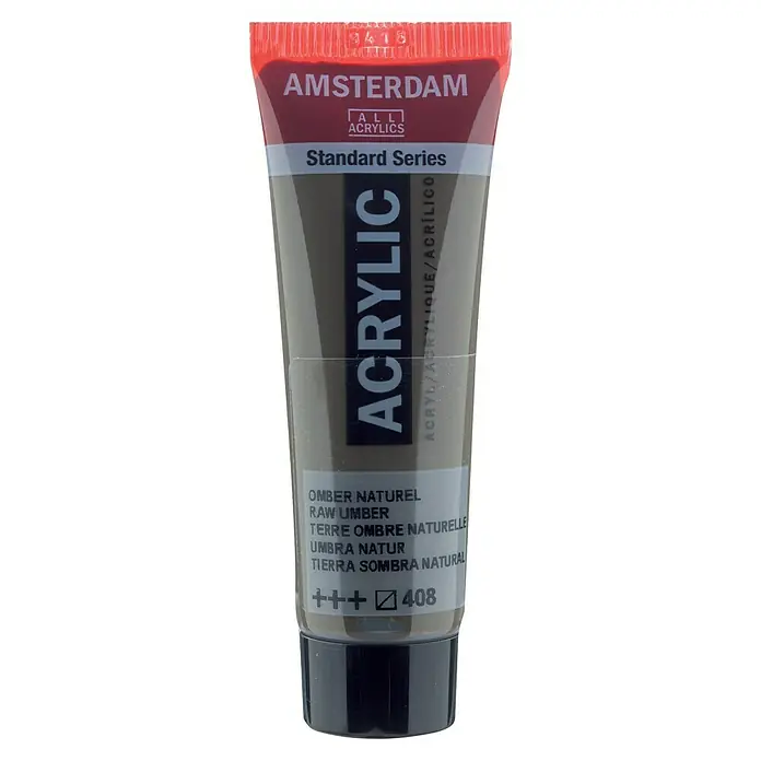 Talens Amsterdam Pintura acrílica Standard - Sombra natural, 20 ml, Tubo - Un tubo de pintura acrílica Amsterdam en color Tierra Sombra Natural, ideal para artistas y artesanos.
