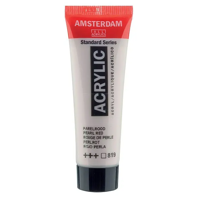 Talens Amsterdam Pintura acrílica Standard - Rojo perla, 20 ml, Tubo - Tubo de pintura acrílica Amsterdam en color Rojo Perla, ideal para proyectos de arte y aplicaciones creativas.