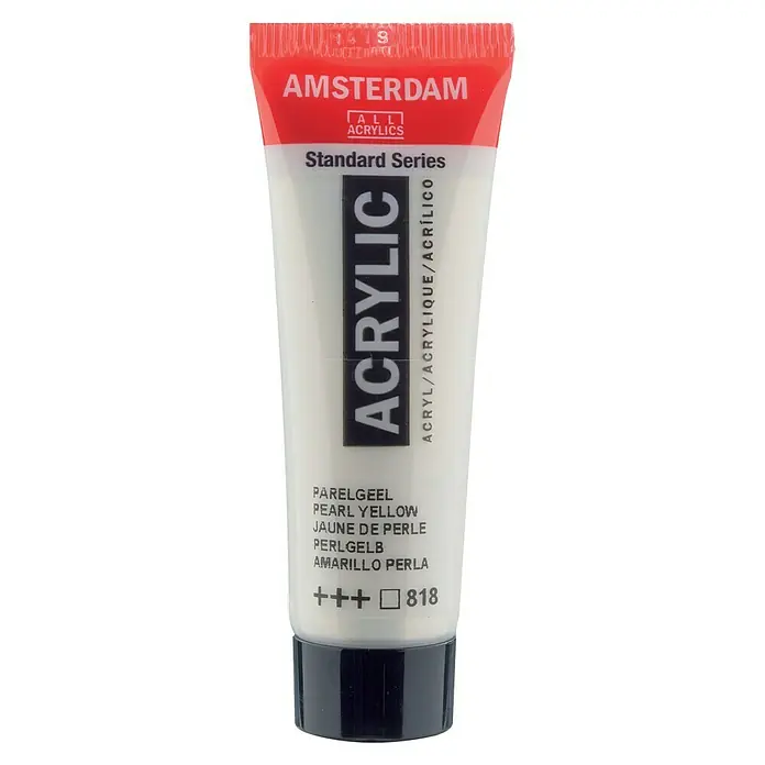 Talens Amsterdam Pintura acrílica Standard - Amarillo perla, 20 ml, Tubo - Un tubo de pintura acrílica Amsterdam Standard Series en amarillo perla. Ideal para artistas y aficionados que buscan pintura de alta calidad.