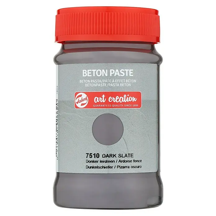 Talens Art Creation Pasta de color Beton - 100 ml, Pizarra oscura - Pasta de hormigón "Dark Slate" de Art Creation: Pasta de alta calidad para efectos de hormigón únicos.