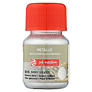 Talens Art Creation Pintura para efectos decorativos Metallic (30 ml, Plata brillante)