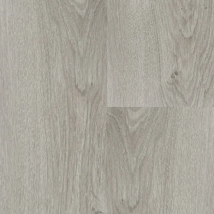 Fixed Vinylbodenmuster - Graueiche, 280 x 160 x 2,5 mm, Landhausdiele - Graues Holzfurnier mit Maserung und Textur, ideal für Möbel und Innenausbau.