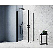 GEO Hit Pro Eckdusche B-PE100 (L x B x H: 100 x 80 x 202,2 cm, Beschichtet, Stärke: 6 mm, Schwarz) | BAUHAUS