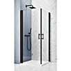 GEO Hit Pro Eckdusche B-PE100 (90 x 100 x 202,2 cm, Beschichtet, Schwarz, Glasstärke: 6 mm) | BAUHAUS