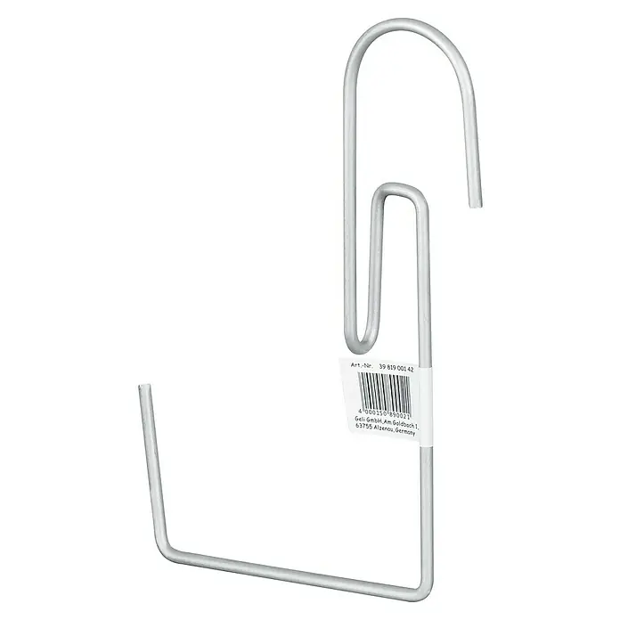 Geli Balkonkastenhalter - Geeignet für: Blumenkästen, Gesamtstückzahl: 1 Stk. - Ein silberfarbener, metallischer Hängeorganizer mit Etikett für die Küchenaufbewahrung, ideal zum Aufhängen von Utensilien.