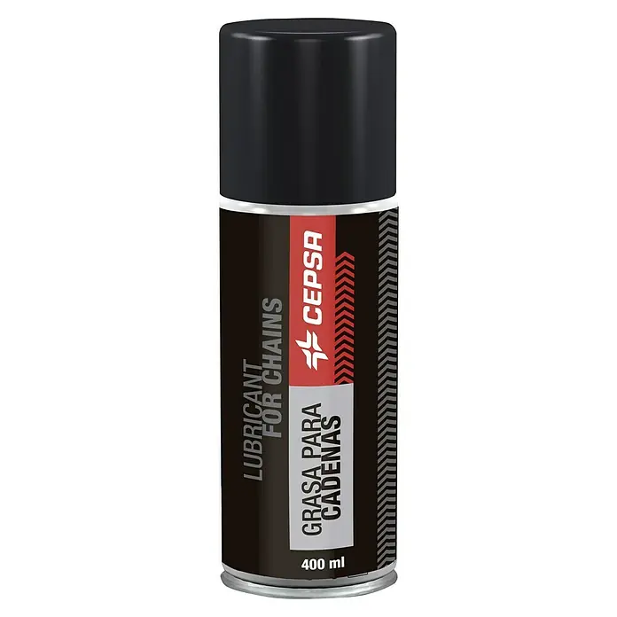 Cepsa Aceite para cadenas - 400 ml - Lubricante para cadenas CEPSA: Lubricante de alto rendimiento que asegura un óptimo funcionamiento y protección de sus cadenas.