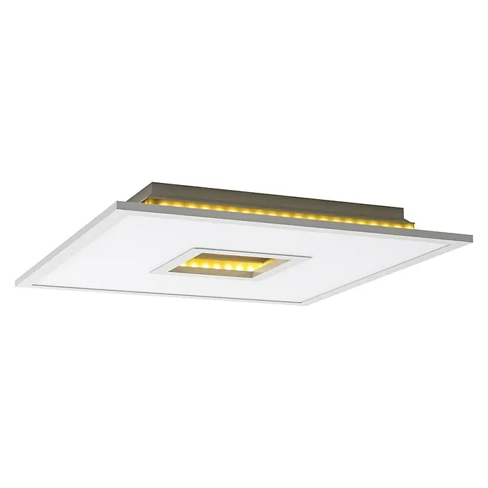 LED-Deckenleuchte Ellia - 24 W, L x B x H: 45 x 45 x 5 cm, Weiß, RGB - Moderne quadratische Deckenleuchte mit integrierter LED-Beleuchtung für eine stimmungsvolle Atmosphäre.