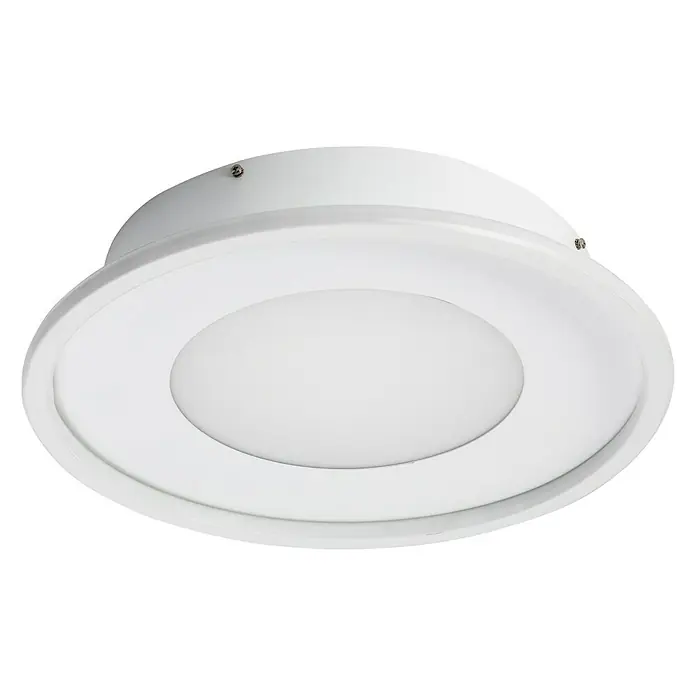 Lavida LED-Deckenleuchte rund Rovigo - Ø x H: 450 mm x 9,6 cm, Weiß, RGBW - Weiße Deckenleuchte mit runder Form und schlichtem Design für moderne Innenräume. Elegante Beleuchtung für jeden Raum.