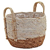 A.H.G. Košara za rastline z ročaji  (Zunanje dimenzije (Ø x V): 14 x 15 cm, Rjava) | 8474 - Korbgefässe | IAKA - Gefäße Indoor | IAK - Gefässe,Deko outdoor, Zeitschriften | IA - Gartenhartware | I - Stadtgarten | BAUHAUS