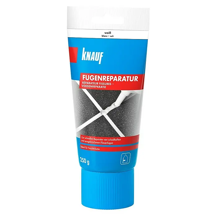 Knauf Fugenreparatur - Weiß, 250 g - Knauf Fugen Reparatur in Weiß, eine gebrauchsfertige Lösung zur schnellen und einfachen Reparatur von Fliesenfugen in Feuchträumen.