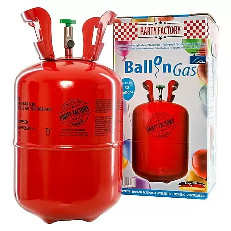 Party Factory  Ballongas Helium inkl. 30 Ballons und 100 m Ballonschnur