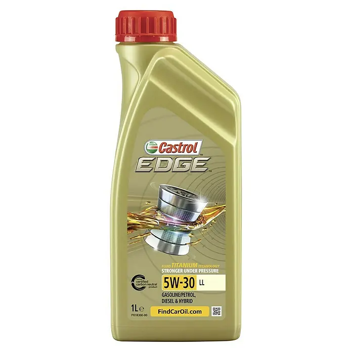 Castrol Edge Longlife Motoröl 5W-30 LL - 6 l, 5W-30, C3 - Eine Flasche Castrol EDGE 5W-30 LL Motoröl. Optimiert für Benzin-, Diesel- und Hybridmotoren für überlegene Leistung und Schutz.