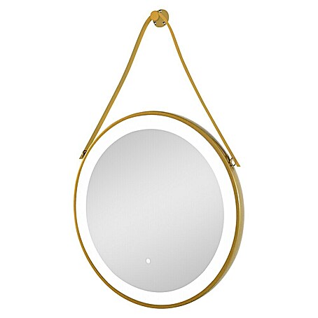 Lichtspiegel (Durchmesser: 60 cm, Gold, Leuchtmittel)