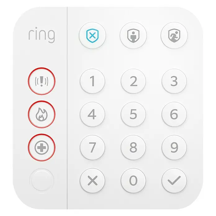 Ring Alarm Tastenfeld Keypad 2. Gen. - Weiß, 2,3 x 10 x 14,9 cm - Vorderansicht