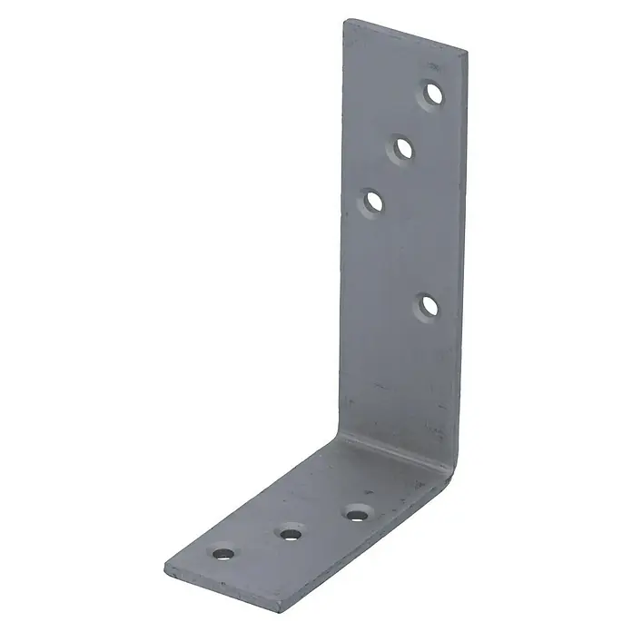 Suki Escuadra de silla 90 - L x An x Al: 80 x 120 x 35 mm, Acero - Un soporte angular robusto y galvanizado con agujeros para el montaje. Perfecto para construcciones de madera y fabricación de muebles, proporciona una sujeción segura.