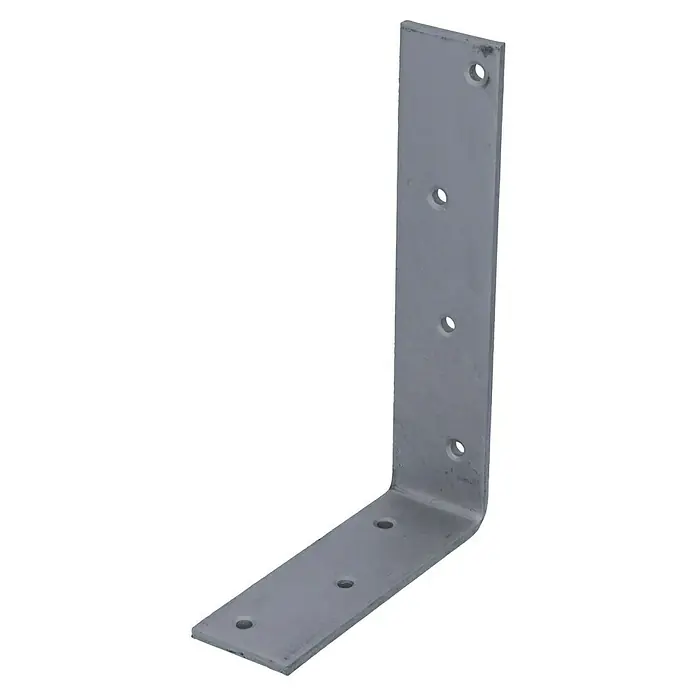 Suki Escuadra de silla 90 - L x An x Al: 120 x 180 x 40 mm, Acero - Un ángulo galvanizado doblado en un ángulo de 90 grados, con múltiples orificios para tornillos o pernos para una fijación segura.