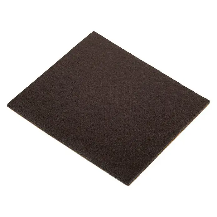 Suki Patín antideslizante para alfombras - Diámetro: 100 mm, Marrón, Pegado, An x Al: 10 x 10 cm, 1 pzs. - Almohadilla de lijado cuadrada marrón, ideal para tareas de acabado de superficies.