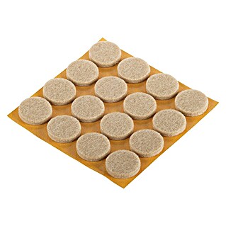 Fix-o-moll Antideslizante de fieltro (Diámetro: 22 mm, Pegado, 16 ud., Beige)