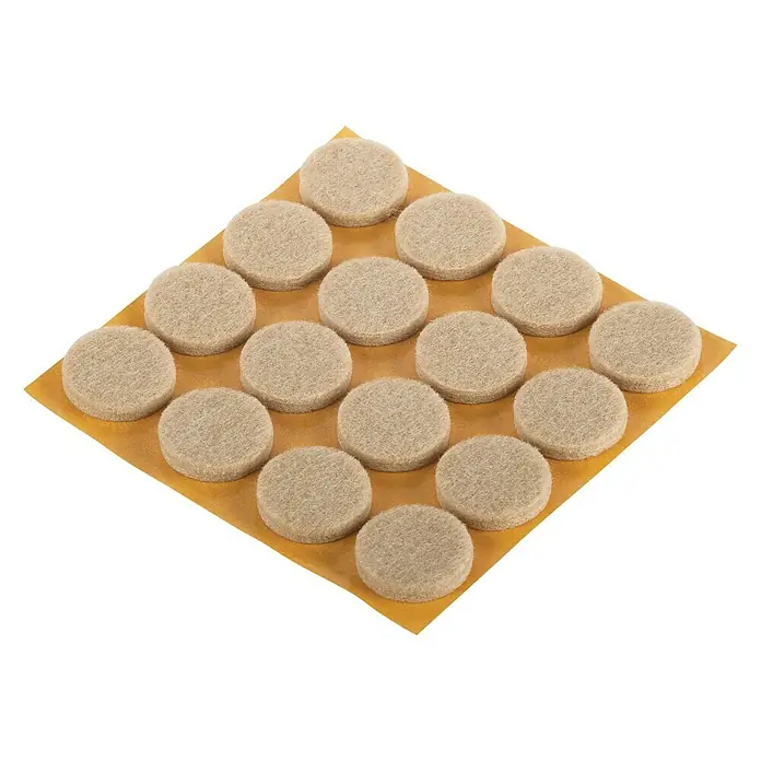 Fix-o-moll Filzgleiter - Durchmesser: 22 mm, Kleben, 16 Stk., Beige - Hier sind runde Möbelgleiter aus Filz auf einem Blatt. Sie schützen Böden vor Kratzern und Beschädigungen durch Möbel.