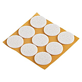 Suki Patín antideslizante para alfombras (Diámetro: 25 mm, Blanco, Pegado, 4 ud.)