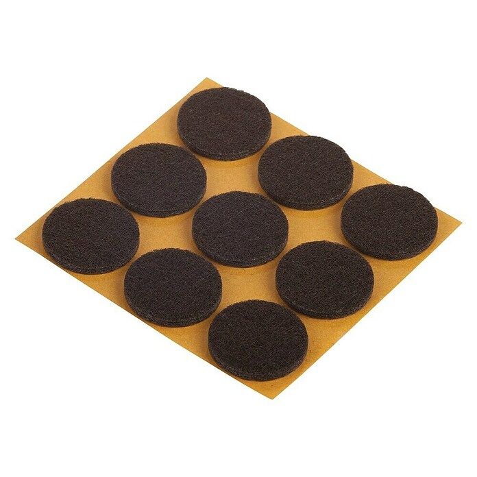 Suki Patín antideslizante para alfombras (Diámetro: 25 mm, Marrón, Pegado, 9 ud.) | BAUHAUS