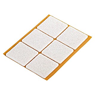Fix-o-moll Antideslizante de fieltro (An x Al: 32 x 32 mm, Pegado, 6 ud., Blanco)