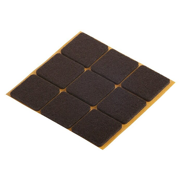 Fix-o-moll Filzgleiter selbstklebend (B x H: 25 x 25 mm, Kleben, 9 Stk., Braun) | BAUHAUS