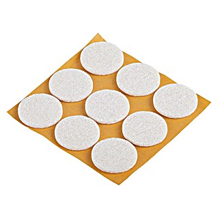 Suki Patín antideslizante para alfombras (Diámetro: 25 mm, Blanco, Pegado, 9 ud.)