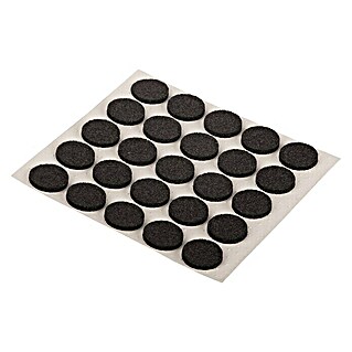 Fix-o-moll Patín antideslizante para alfombras (Diámetro: 15 mm, Negro, Pegado, 25 ud.)