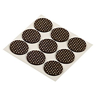 Suki Patín antideslizante para alfombras (Diámetro: 25 mm, Negro, Pegado, 9 ud.)