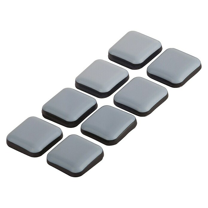 Suki Patín antideslizante para alfombras (An x L: 25 x 25 mm, Diámetro: 25 mm, Gris, 8 ud.) | BAUHAUS
