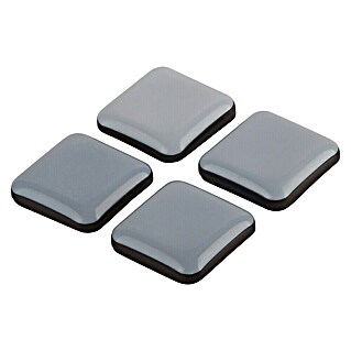 Suki Patín antideslizante para alfombras (An x L: 30 x 30 mm, Diámetro: 30 mm, Gris, 4 ud.)