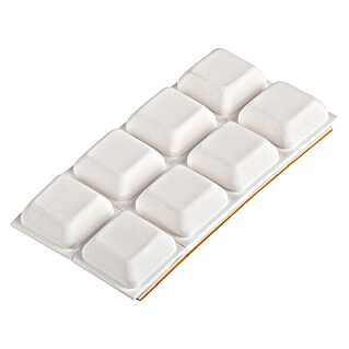 Fix-o-moll Taco de goma (An x L: 15 x 15 mm, Blanco, 8 ud.)