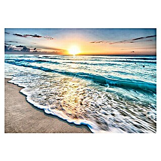 Leinwandbild (Strand bei Sonnenuntergang, B x H: 100 x 75 cm)