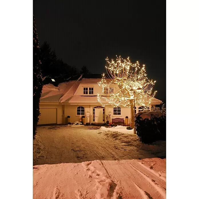 Konstsmide LED-Lichterkette - Außen, Lichtfarbe: Warmweiß, Anzahl Leuchtmittel: 120 Stk., Netzbetrieben - Stimmungsaufnahme