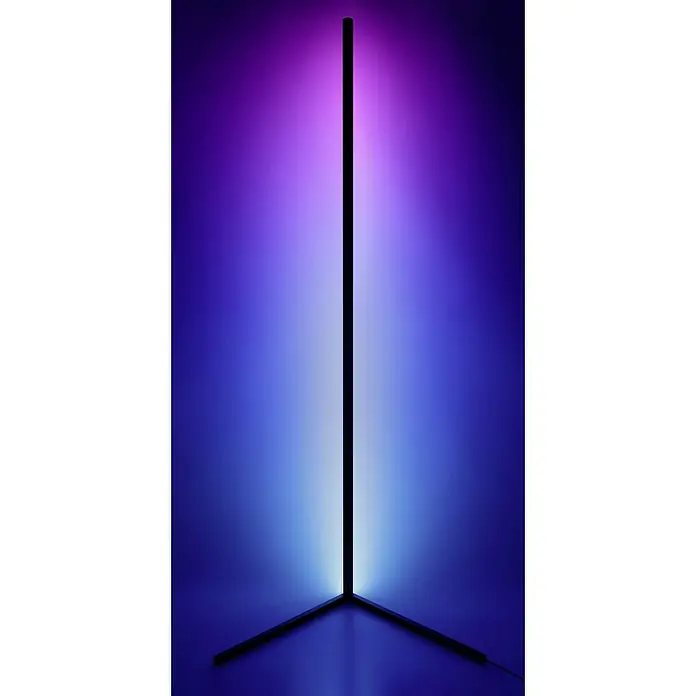 Tween Light LED-Stehleuchte Anzio - 19 W, Höhe: 140 cm, Schwarz, RGB - Eine moderne LED-Eckstehleuchte mit Farbwechsel, die eine stimmungsvolle Atmosphäre in jedem Raum schafft.\n