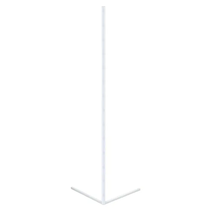 Tween Light LED-Stehleuchte Anzio - 19 W, Höhe: 140 cm, Weiß, RGB - Ein schlanker, weißer Rahmen in L-Form, minimalistisch und modern, ideal für Fotos oder Kunstwerke.