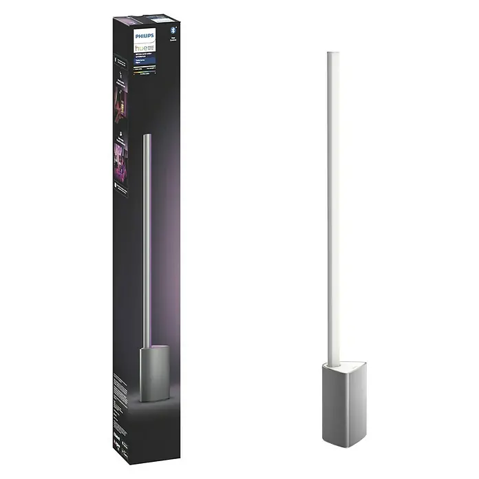 Philips Hue LED-Tischleuchte GRADIENT SIGNE - L x B x H: 11 x 11 x 55,3 cm, Weiß, RGBW - Abbildung einer Philips Hue Tube Lampe, die stimmungsvolle Lichtakzente setzt und in der weißen und farbigen Ausführung erhältlich ist.