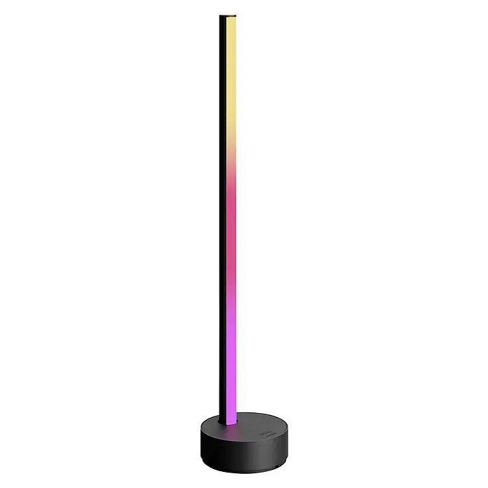 Philips Hue LED-Tischleuchte Gradient Signe - L x B x H: 11,1 x 11,1 x 55,3 cm, Schwarz, Mehrfarbig - Schlanke Philips Hue Gradient Stehleuchte, die mit sanften Farbverläufen eine stimmungsvolle Atmosphäre erzeugt. Die Leuchte ist ideal für moderne Wohnräume.
