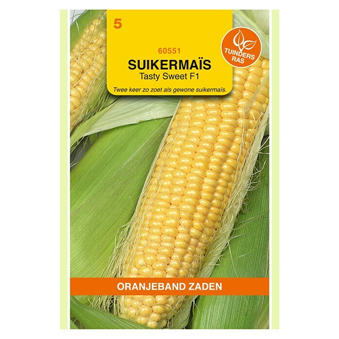 Oranjeband Groentezaden Suikermais Tasty Sweet F1 (Zea mays, Zaaitijd: Mei, Oogsttijd: Augustus, 10 g) | BAUHAUS