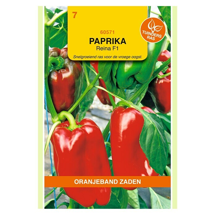 Oranjeband Groentezaden Paprika Reina F1 (Capsicum annuum, Zaaitijd: Maart, Oogsttijd: Juli) | BAUHAUS