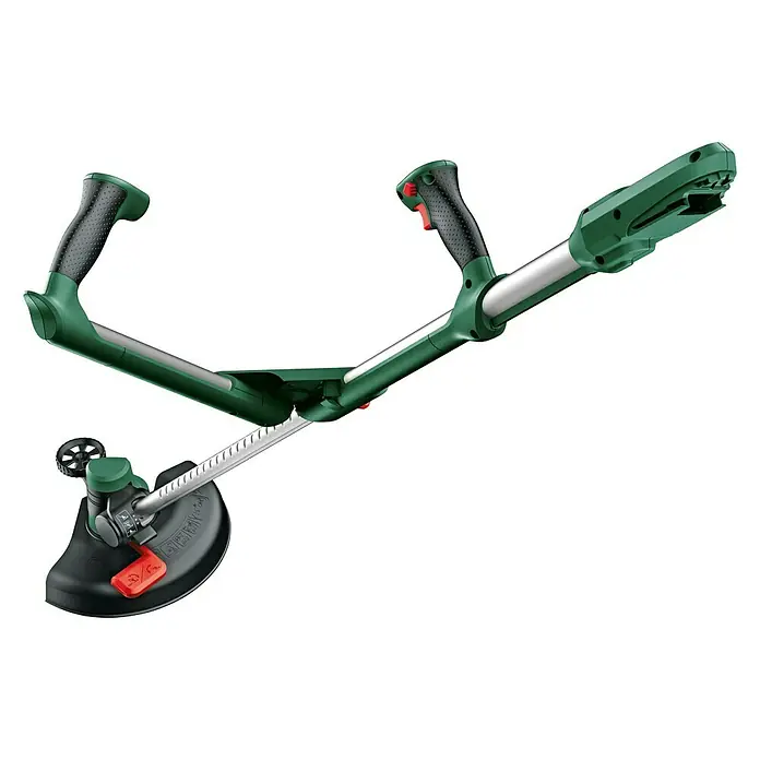 Bosch Power for All 18V Akku-Rasentrimmer UniversalGrassCut 18V-26 - 18 V, Li-Ionen, Ohne Akku - Akku-Rasentrimmer mit grünem Gehäuse und verstellbarem Griff für präzise Rasenpflege und müheloses Trimmen von Rasenkanten.