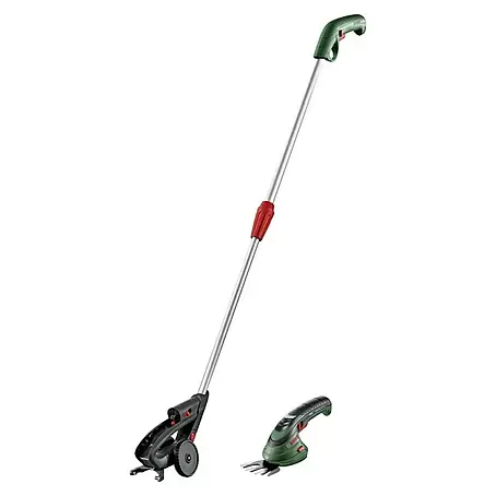 Bosch ISIO Akku-Gras- & Strauchschere Akku-Grasschere Set mit Teleskopstiel