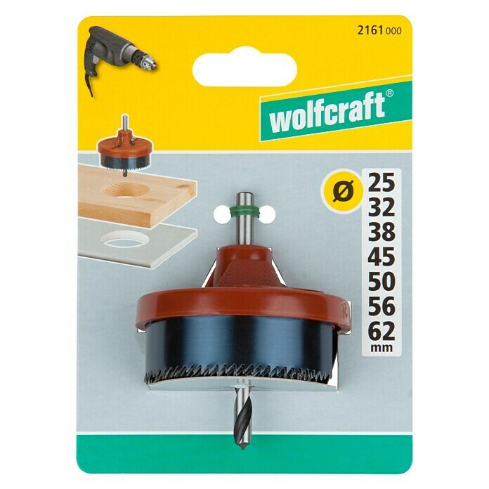 Wolfcraft Gatenzaag 25 - 62 mm (Staal, Diameter schacht: 8 mm) | BAUHAUS