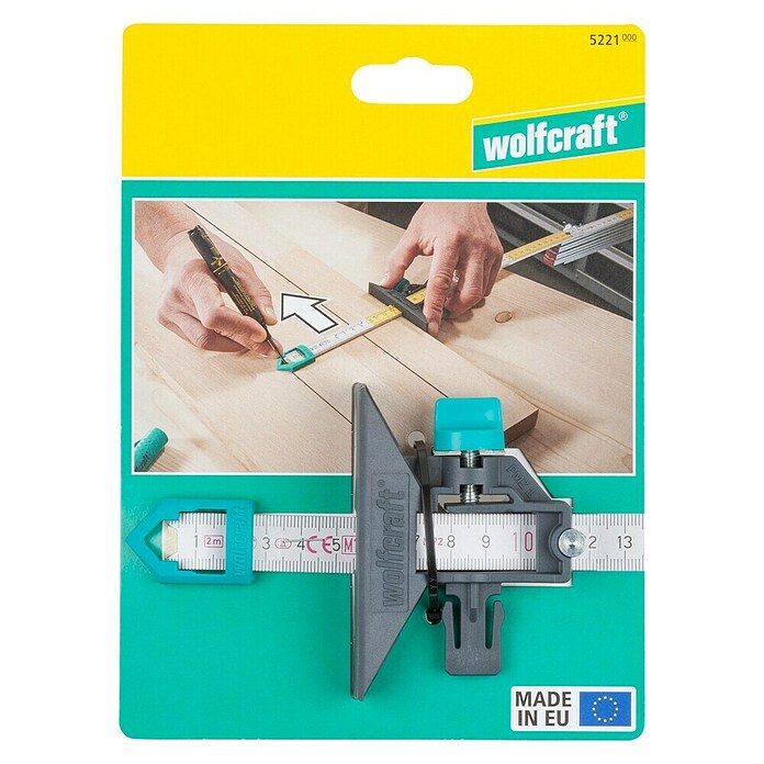 Wolfcraft Aftekenhaak voor duimstokken (Grijs, Kunststof) | BAUHAUS