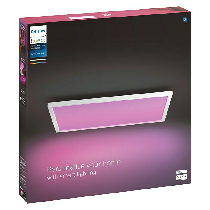 Philips Hue LED-Panel Surimo60 W, L x B x H: 60 x 60 x 4,8 cm, Weiß, Opal, RGBW Diagonal View