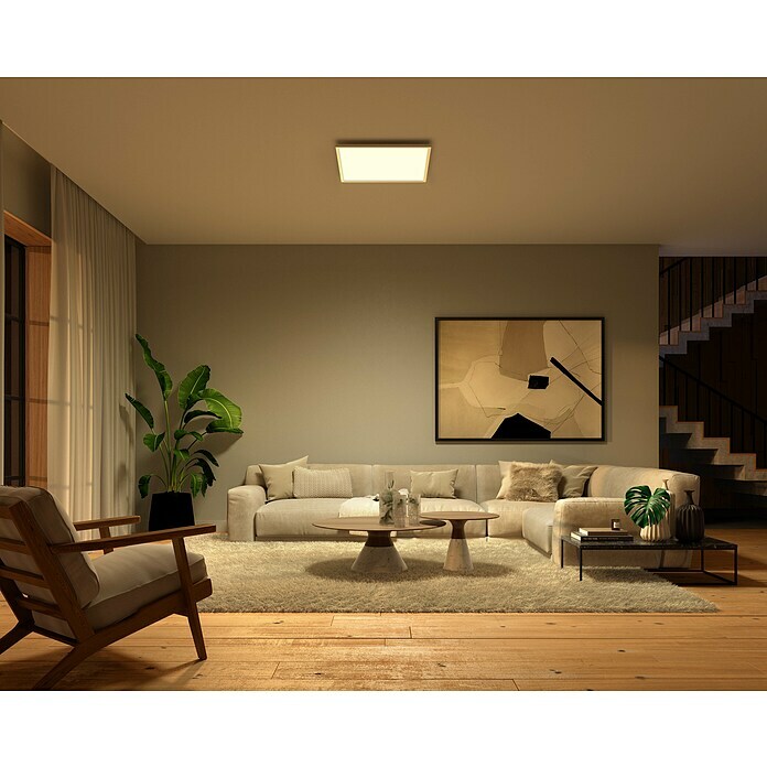 Philips Hue LED-Panel Surimo60 W, L x B x H: 60 x 60 x 4,8 cm, Weiß, Opal, RGBW Mood Shot