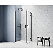 GEO Hit Pro Eckdusche B-PE130 (100 x 80 x 202,2 cm, Beschichtet, Schwarz, Glasstärke: 6 mm) | BAUHAUS