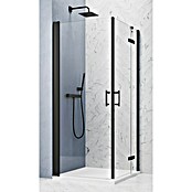 GEO Hit Pro Eckdusche B-PE130 (100 x 80 x 202,2 cm, Beschichtet, Schwarz, Glasstärke: 6 mm) | BAUHAUS