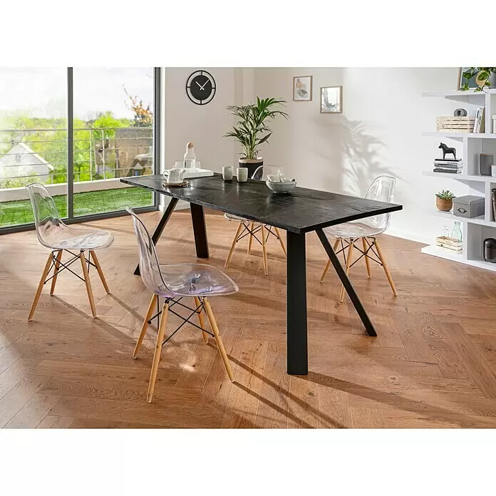 Tischplatte Esche Salzburg - Esche, 200 x 80 x 2,6 cm - Stimmungsaufnahme